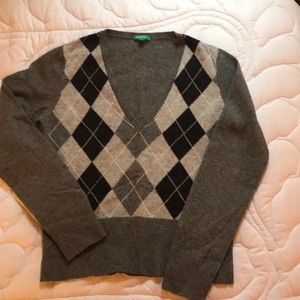 United Colors of Benetton argyle sweater